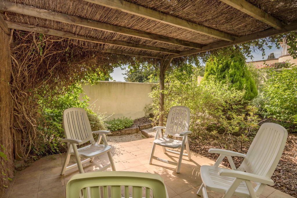 When looking for some shade, it is nice to cool down in the covered garden patio.